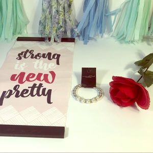 SuperStar Accessories Silver Fake Pearl Bracelet